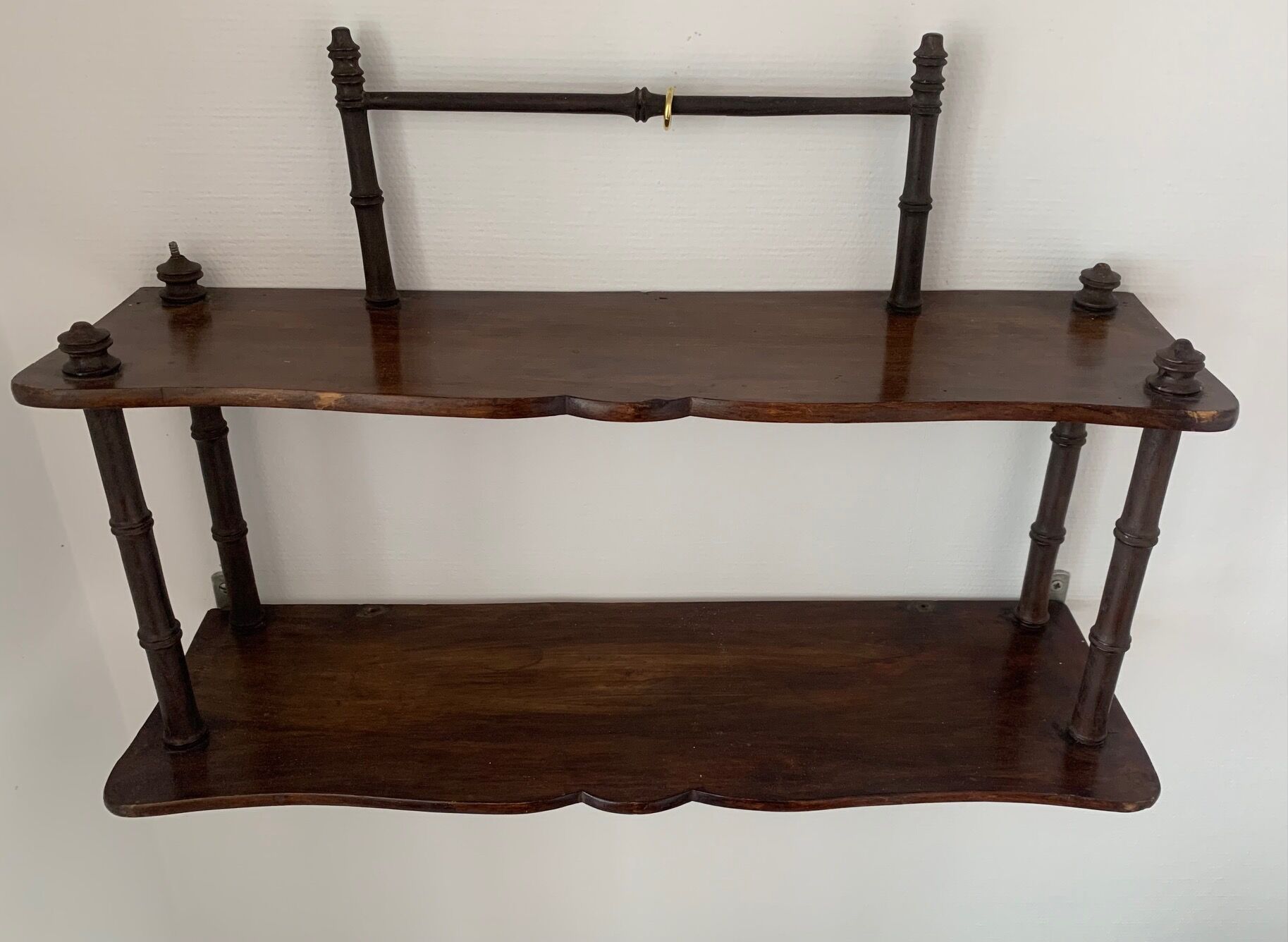 Small old shelf in wood and bamboo, 1900