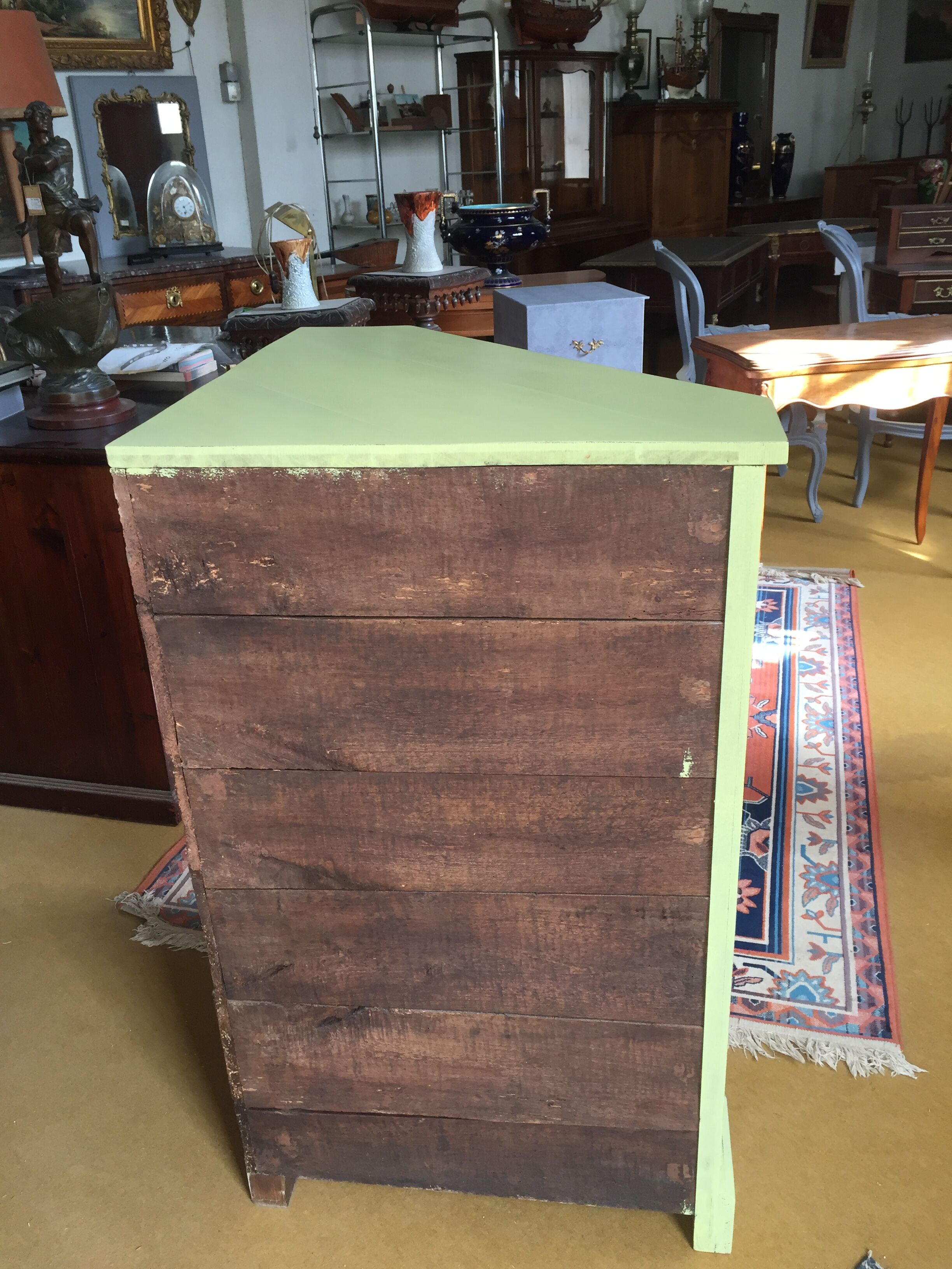Walnut corner cabinet, 1950