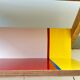 Table basse pieds compas vintage