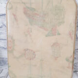 Plateau vintage en fibre de verre, années 50, motif bateaux