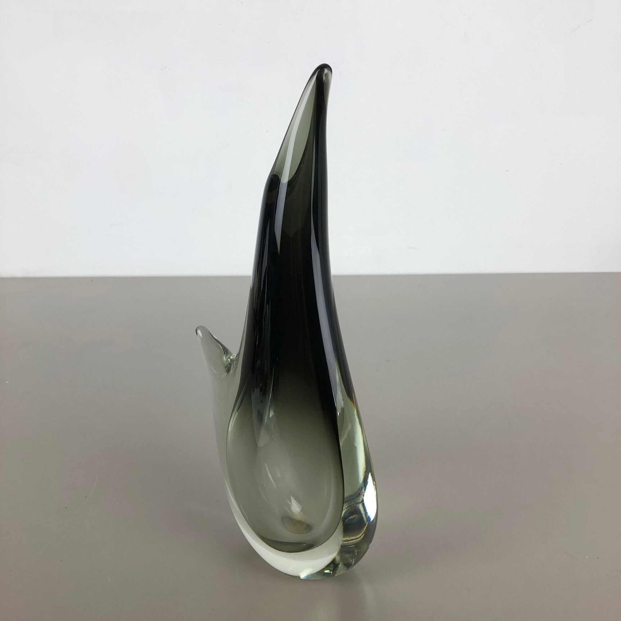 Multi-Color Heavy Large Murano Glass Sommerso Vase, Italy, 1970s