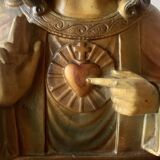 Old Sacred Heart of Jesus bust in plaster