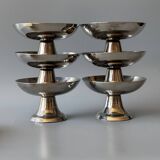 Ice cream cups, stainless steel dessert, 1970