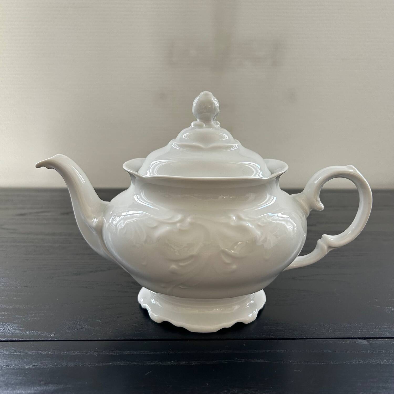 Baroque porcelain teapot