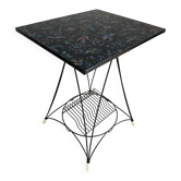 Table basse vintage porte-revues – Table vinyles vintage - Décor d'oiseaux