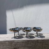 6 large stainless steel bowls 1970