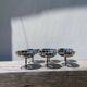 6 large stainless steel bowls 1970