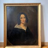 Ancien tableau portrait peinture à l’huile vers 1840