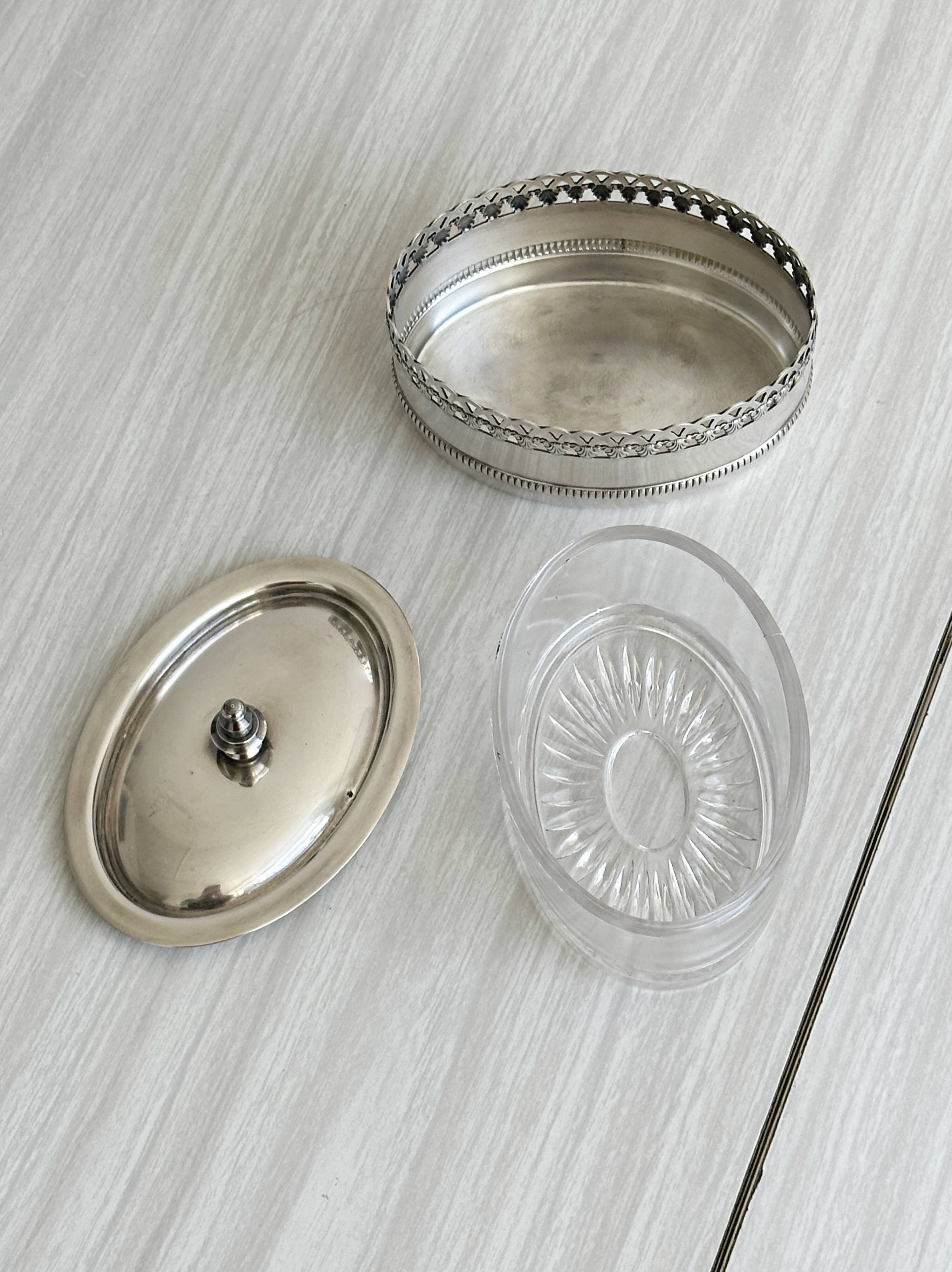 Vintage metal butter dish