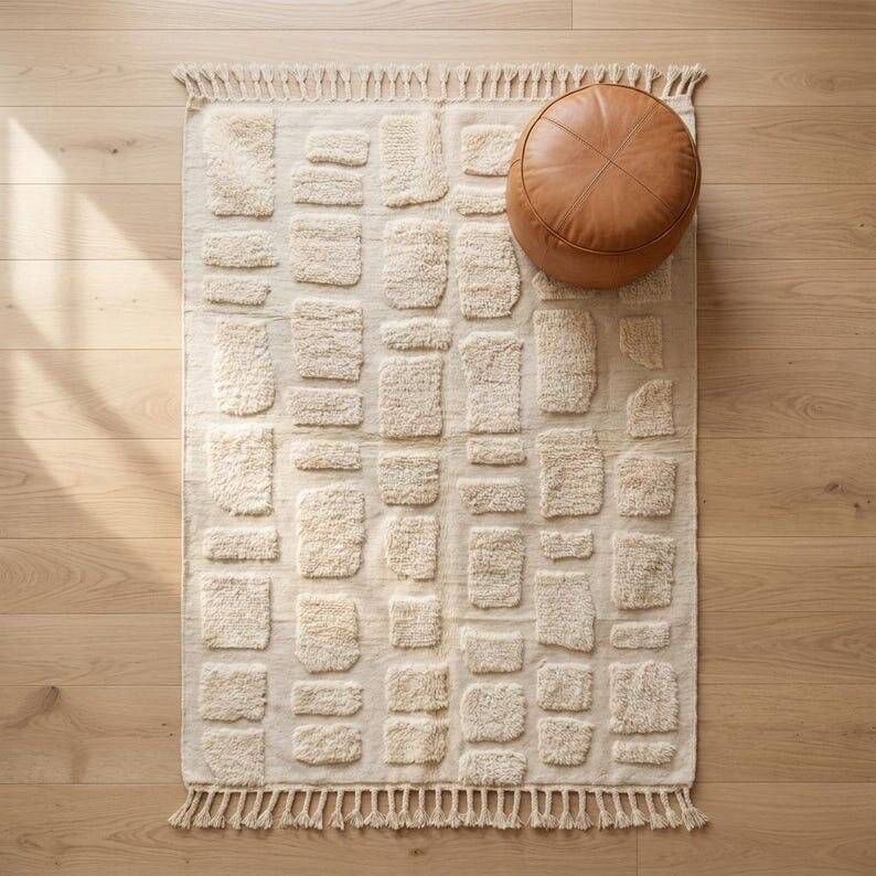 White Berber rug size 1.5/2.5 m
