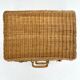 Vintage braided bamboo suitcase