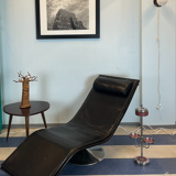 Skaï chaise longue