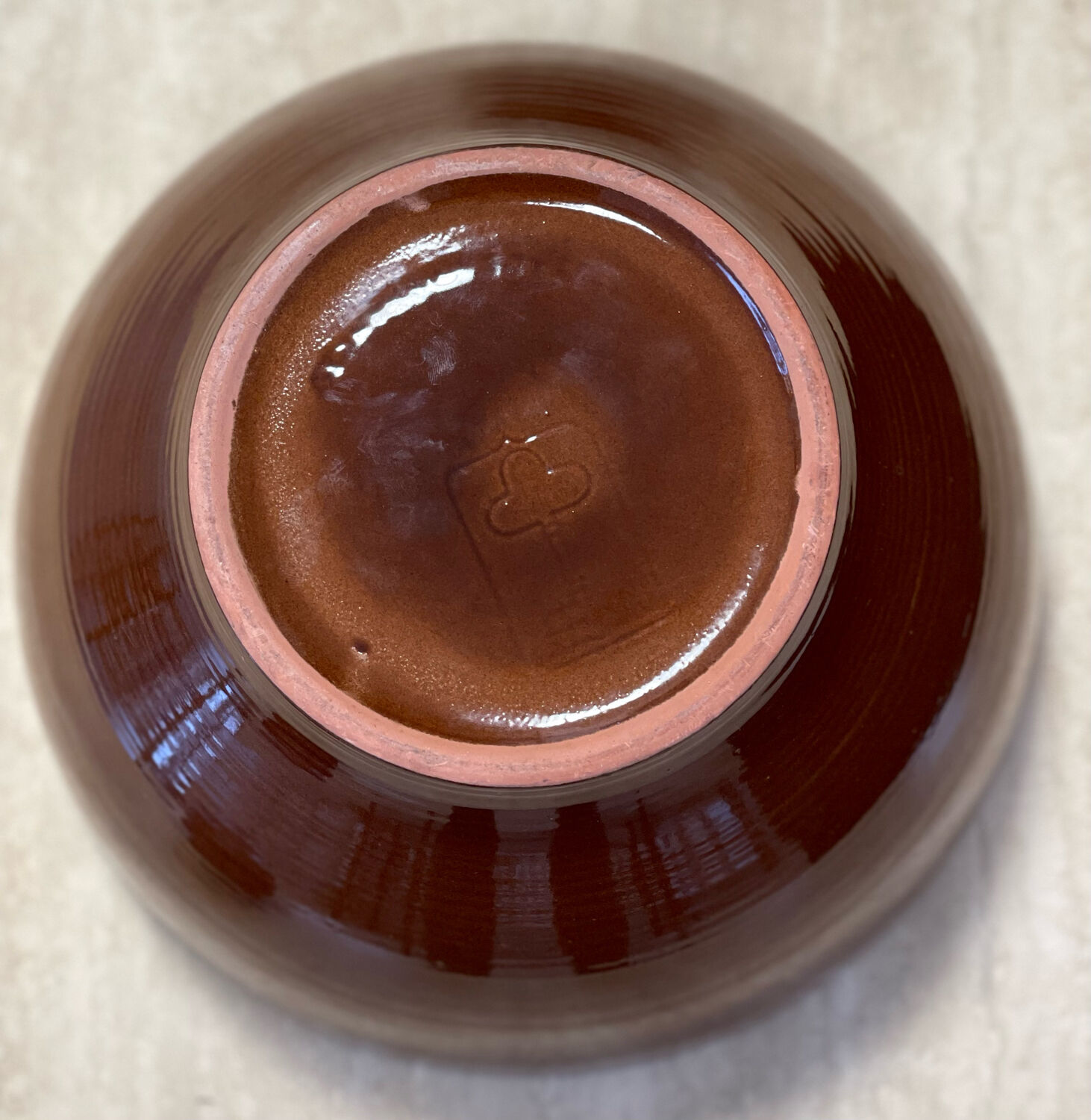 Large stoneware salad bowl