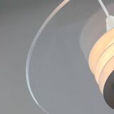 Scandinavian Duett Plexiglas and Metal Pendant Lamp from Landskrona Sweden