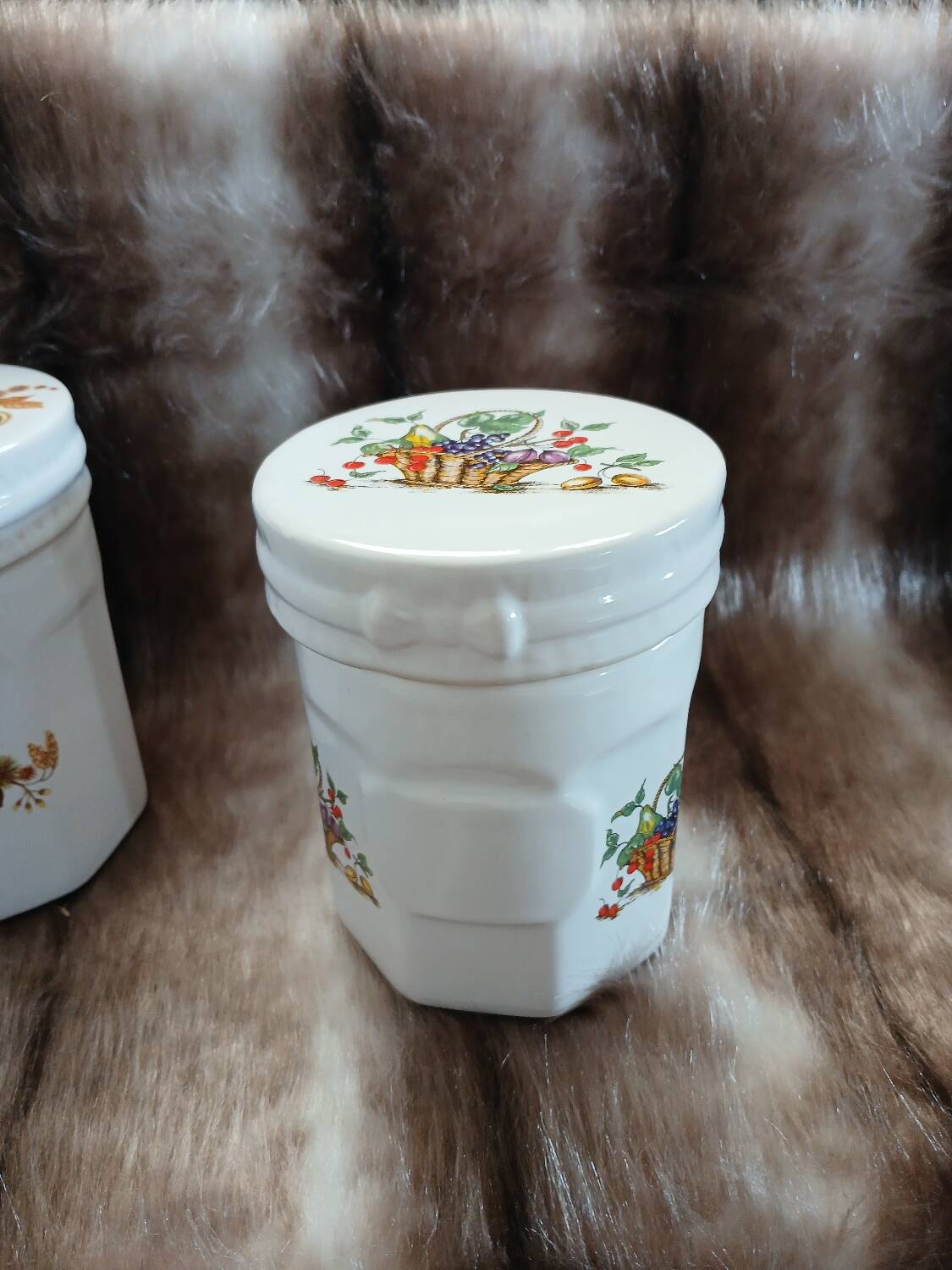 3 antique sweet jars