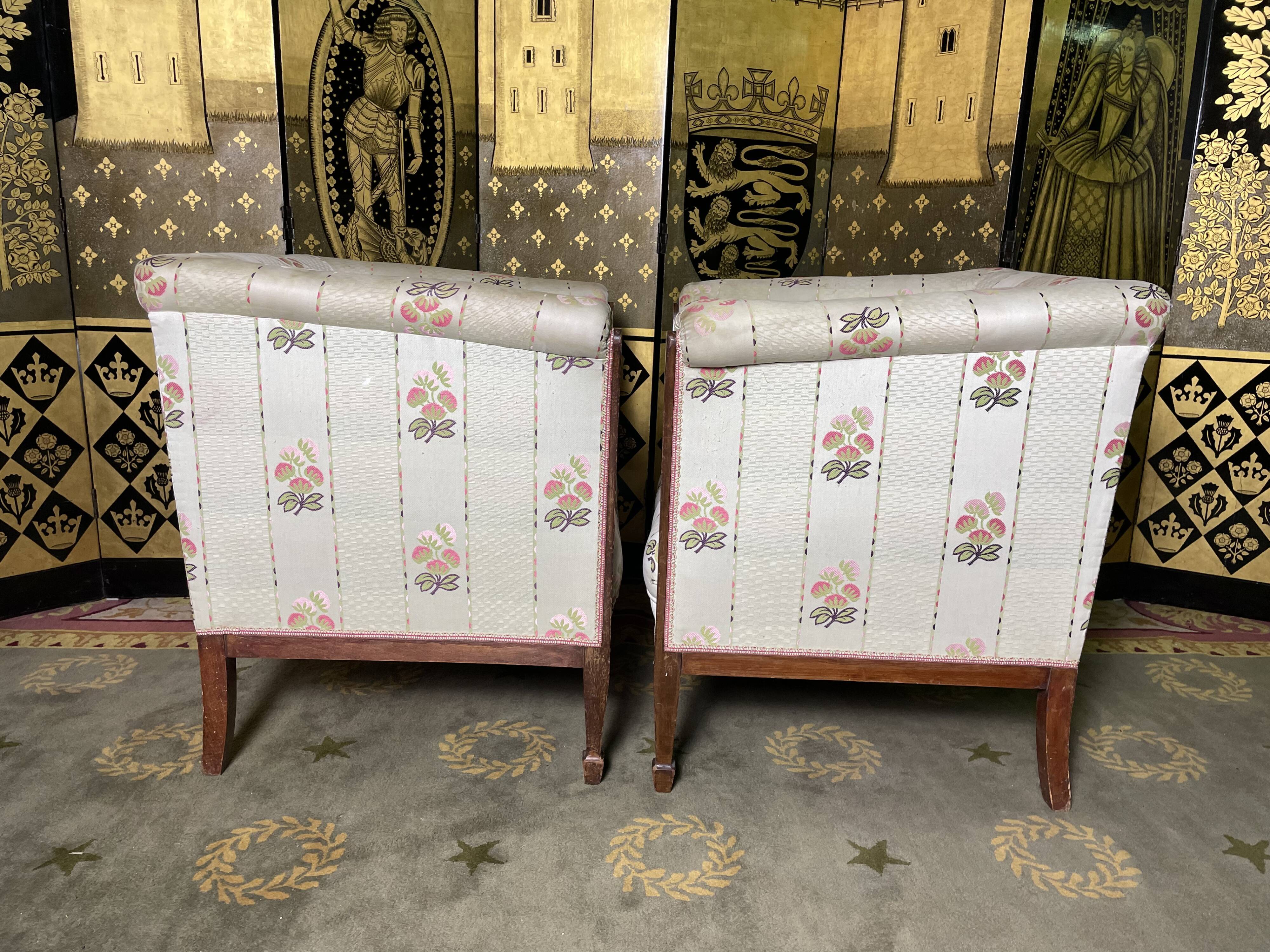 Pair of Art Deco period armchairs