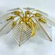 Italian Modern pair of brass ceiling lamps by Zero Quattro. 1970s
