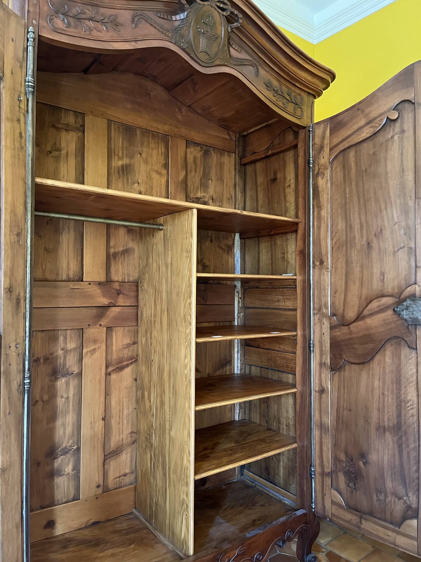 Wedding wardrobe, Provençal in solid walnut