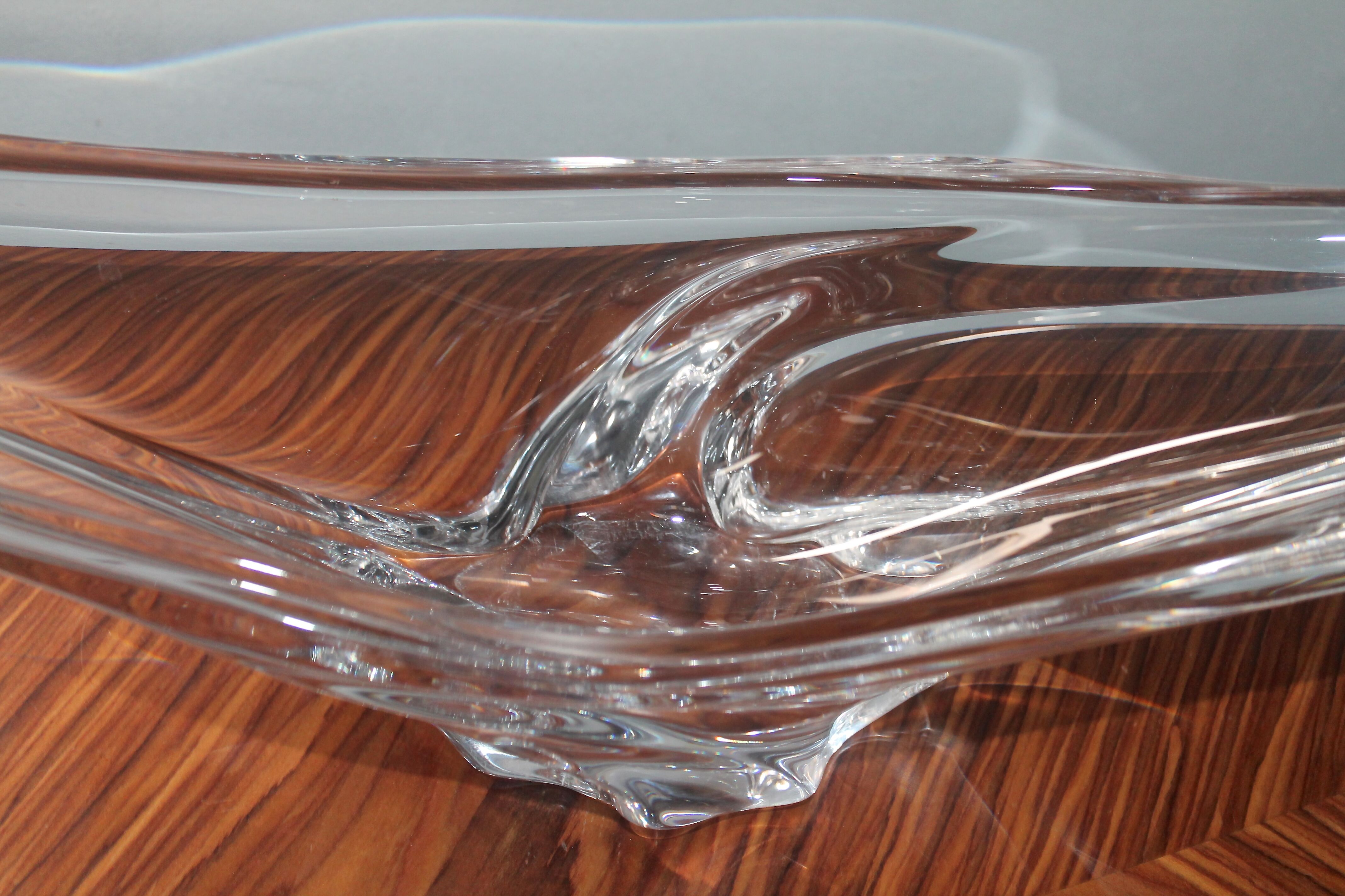 Daum crystal vase 72 cm from the 50s-60s signed