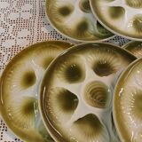 11 oyster plates + 1 Orchies Moulin des Loups dish