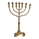 Antique gilded wooden candelabrum with 7 arms, 19th-20th century.
