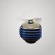 Art Deco lamp in black opaline – Jacques Adnet - elegance of the 1930s