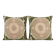 Set of 2 vintage embroidered cushion covers 61x64 cm
