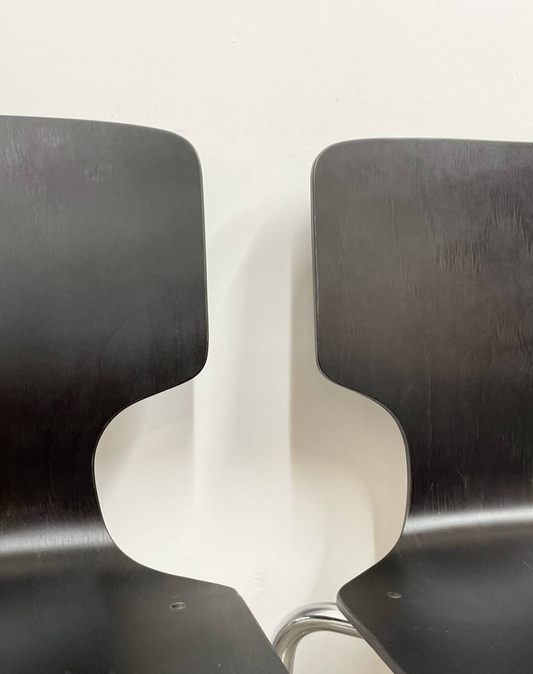 Vintage chair in black thermoformed wood