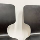 Vintage chair in black thermoformed wood