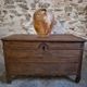 Antique marriage chest in oak / blanket chest – 18th century, Auvergne, France