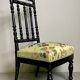 Antique Parlor Chair with Nobilis Floral Fabric