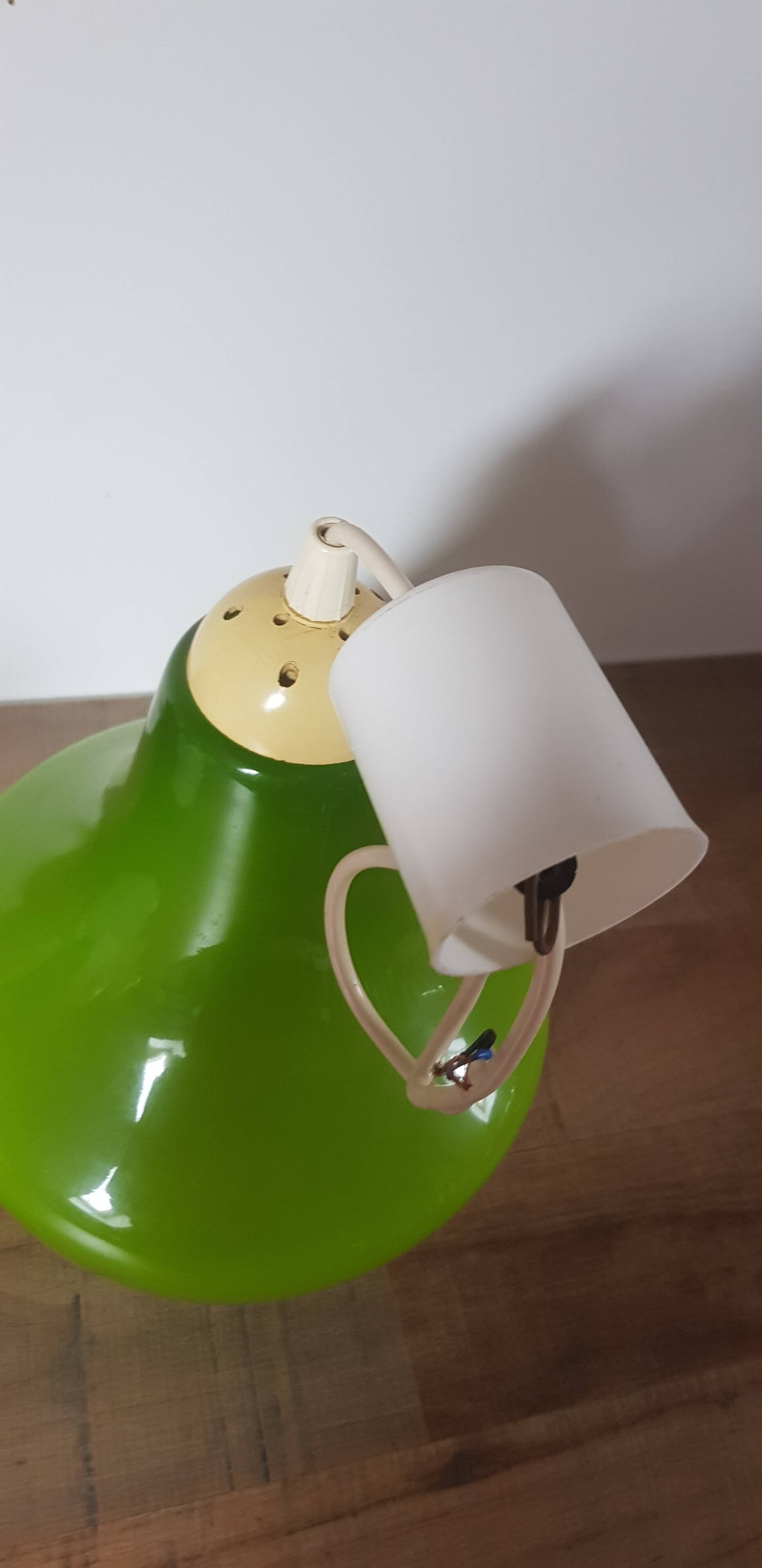 Vintage pear-shaped suspension fixture from the 1970s