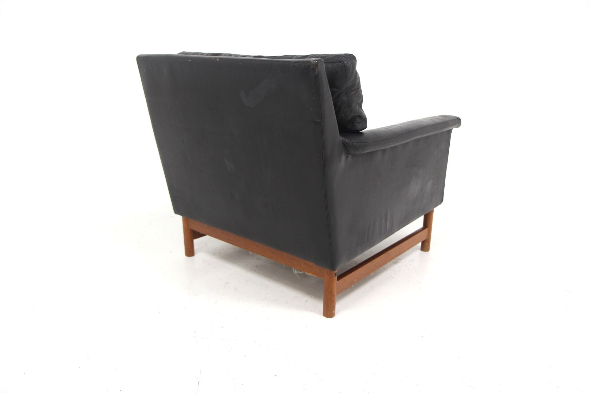 Fauteuil scandinave en cuir, Suède, 1960