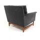 Fauteuil scandinave en cuir, Suède, 1960