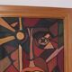 Huile sur toile scandinave originale – “Visage” – TNX 88 cadre vintage