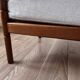 Scandinavian armchair in white fabric