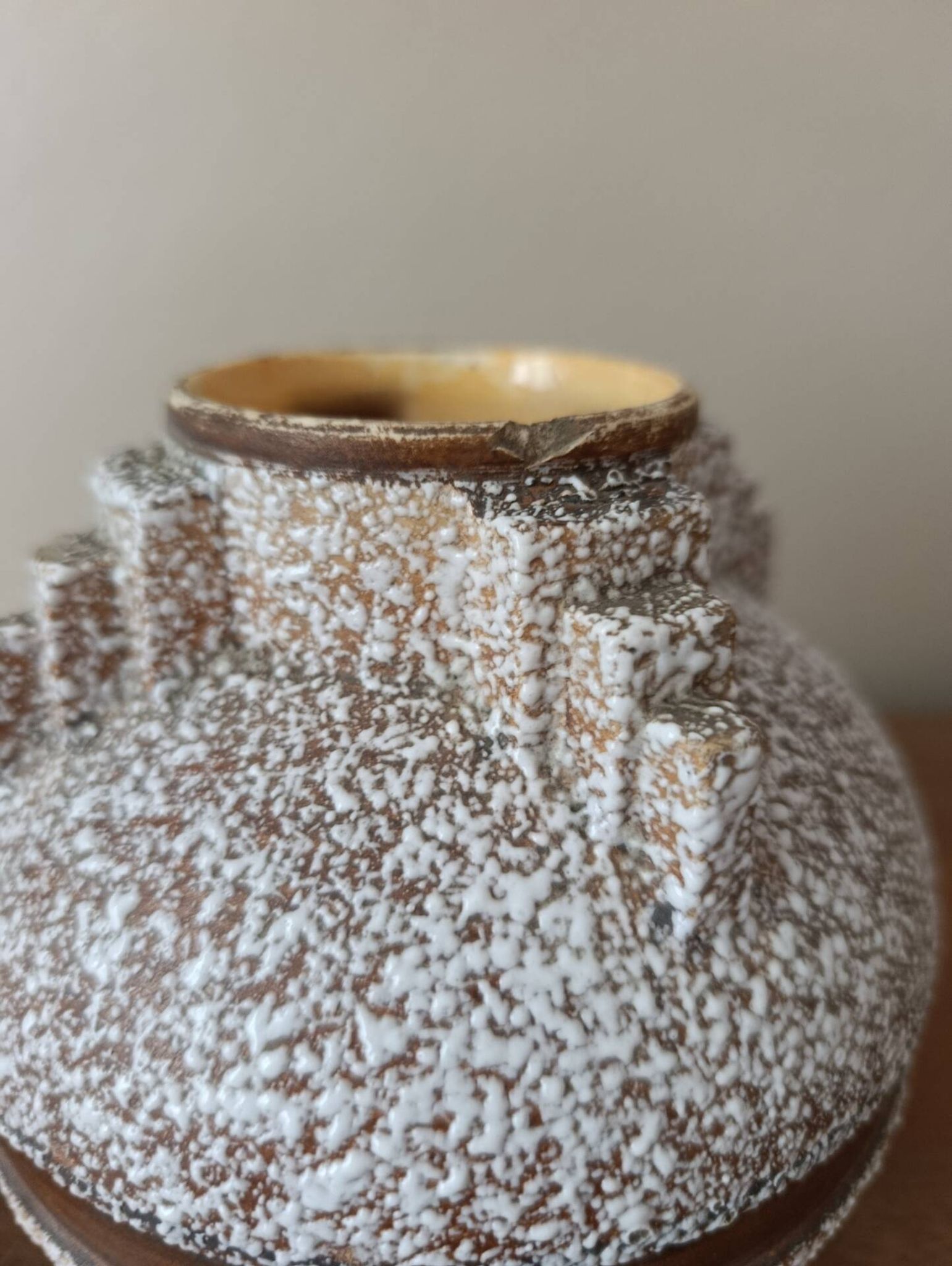 Brutalist fat lava round vase | West Germany 60s/70s