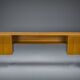 Mid-Century Wall Unit Cabinet and Sideboard in Walunt, 1970s, Set of 2