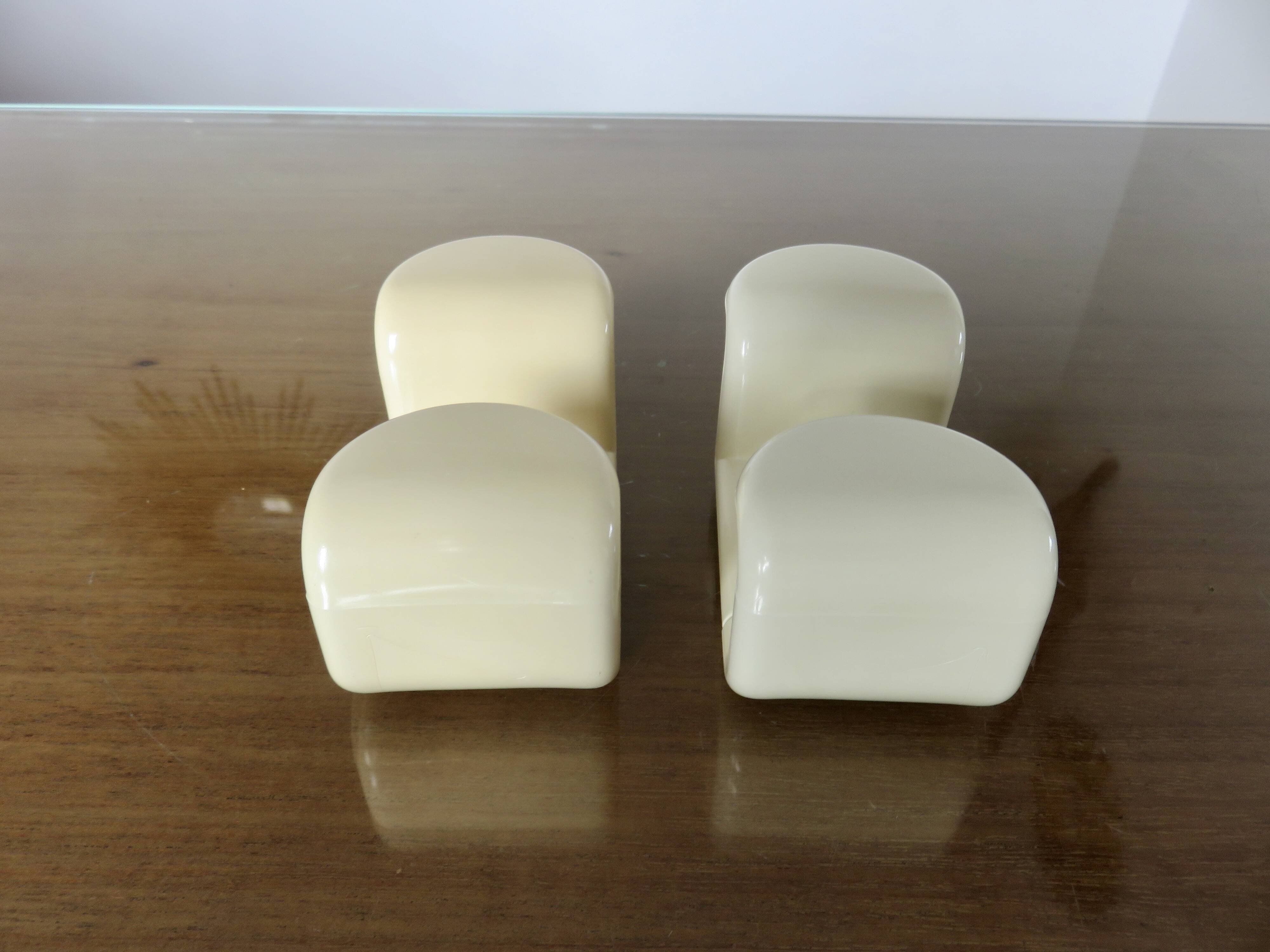 Pair of "gedy" coat hooks designed by Ambrogio Rossari 1970 Italy