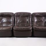 Modular leather sofa by michel cadestin for airborne