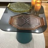 Set of 2 glass trays