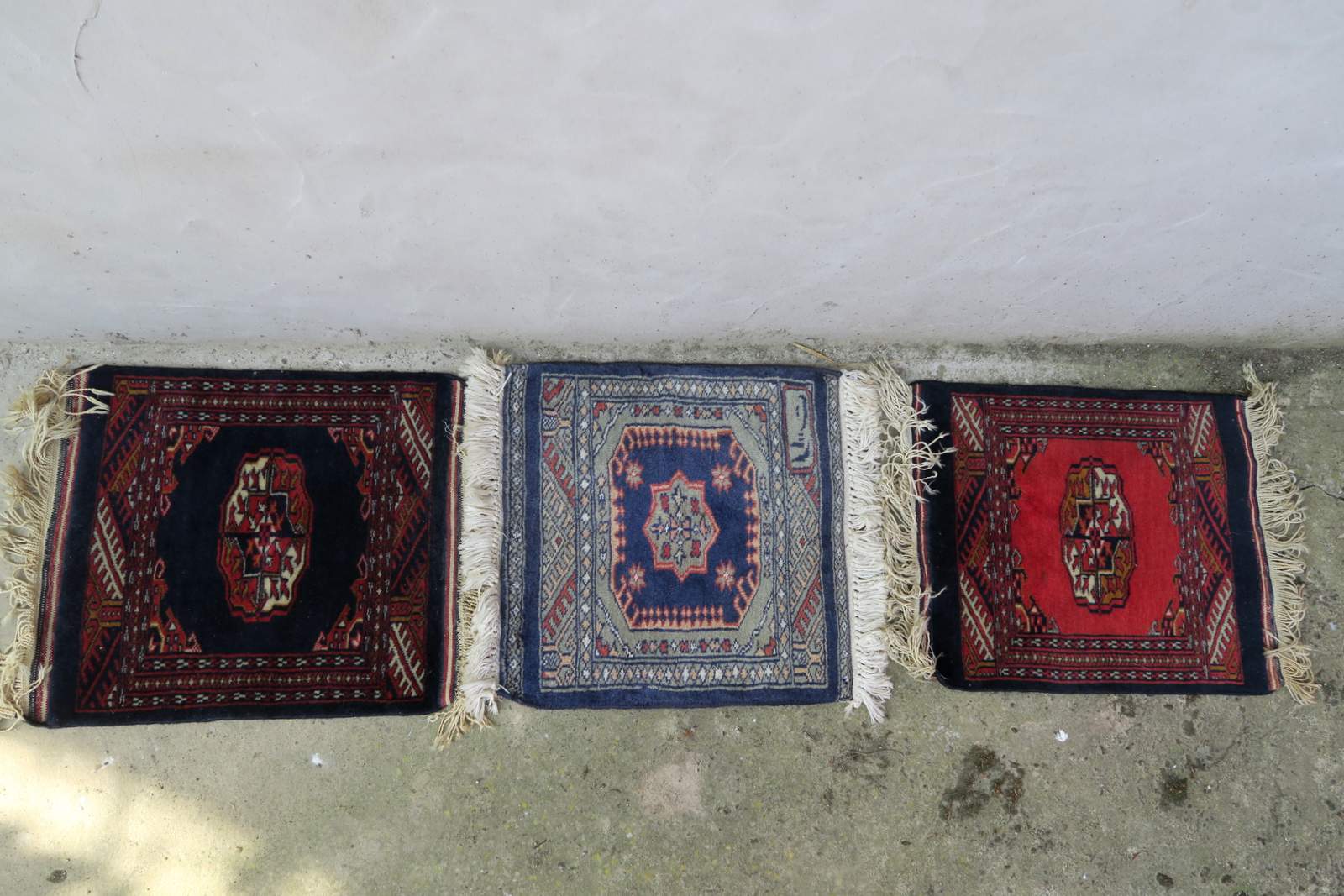 Lot of 4 small vintage Persian rugs