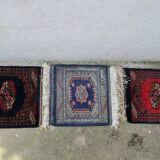 Lot of 4 small vintage Persian rugs