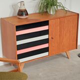 U 458 pink and grey sideboard by Jiri Jiroutek for Interier Praha 1960