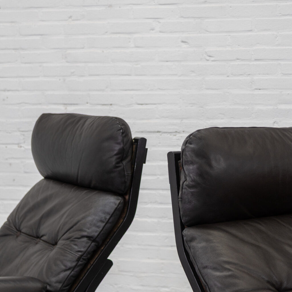 Bentwood & Leather Lounge Chair 1970s