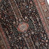 Traditional Antique Shirvan Carpet Handwoven Brown Wool Persian Area Rug