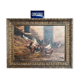 Old 19th century painting of the lower courtyard