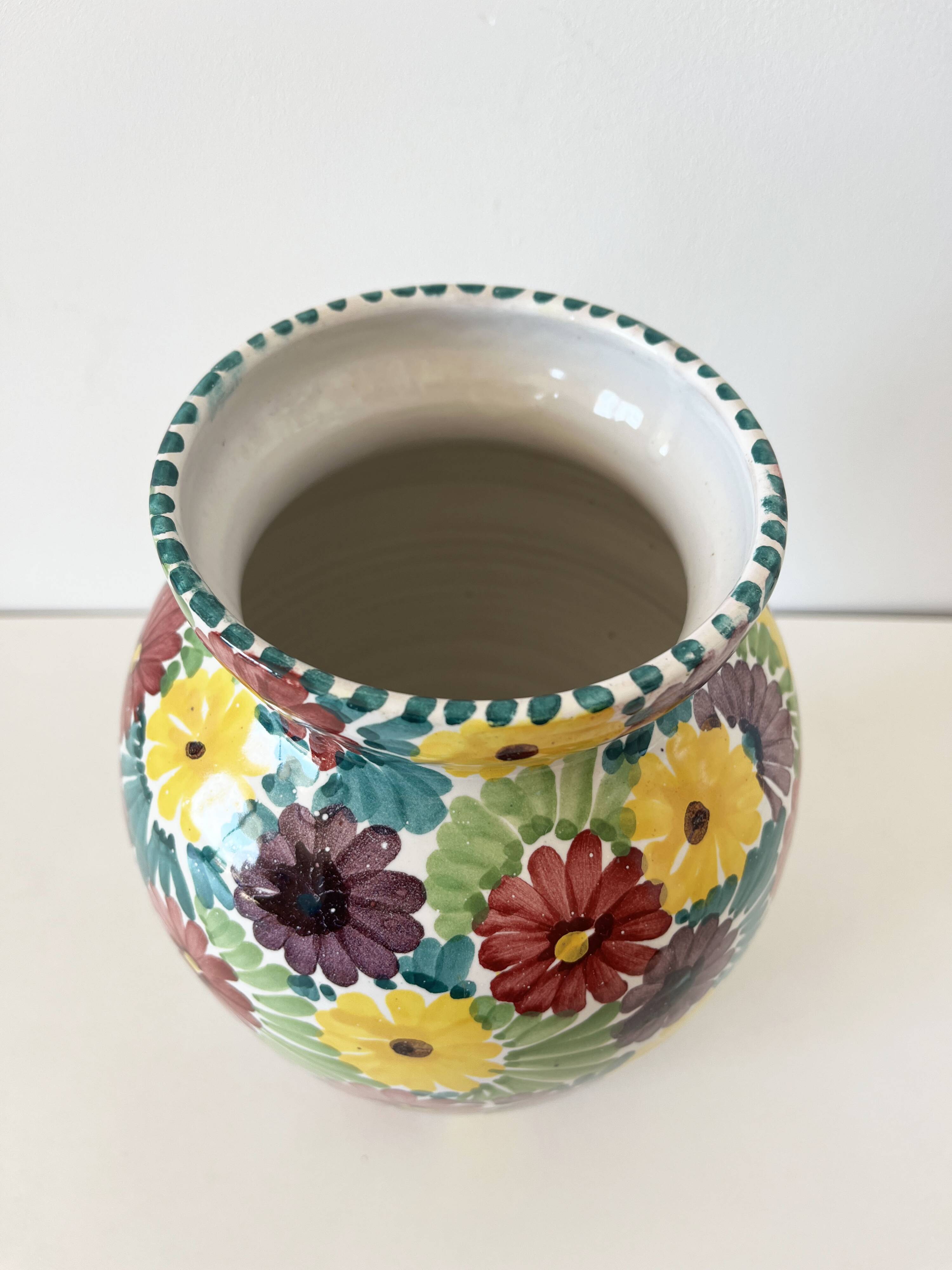 Ceramic flower vase Italy 1960