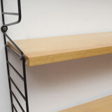 1960s wall unit in ash with 5 shelves, Nisse Strinning