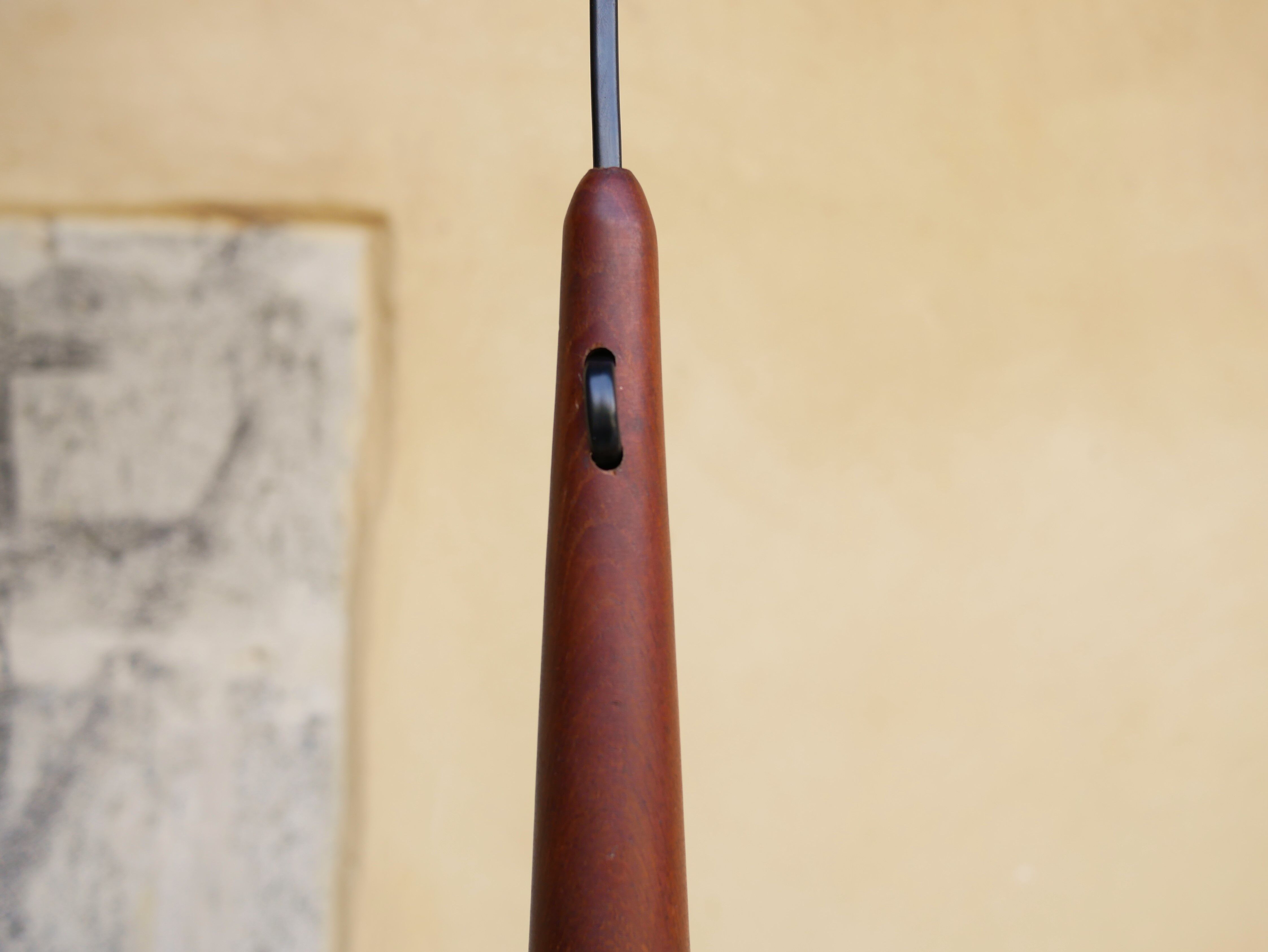 Scandinavian suspension opaline and teak by Uno and 'Sten Kristiansson' for Luxus editions